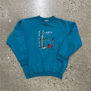 Vintage Teal Canada Graphic Crewneck